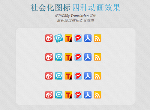 使用CSS3为社会化图标添加动画效果